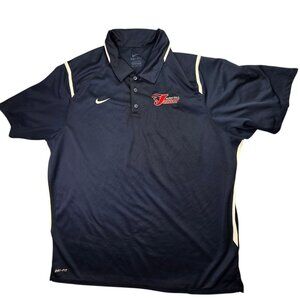 Nike Dri-FIT Jordan Basketball Polo Shirt Mens 2XL Navy White Coach Performance